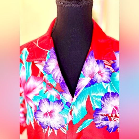 Vintage Orchid Fashions Made in  Hawaii men’s floral short sleeve shirt🏄🏻♂️💦 - Picture 6 of 10